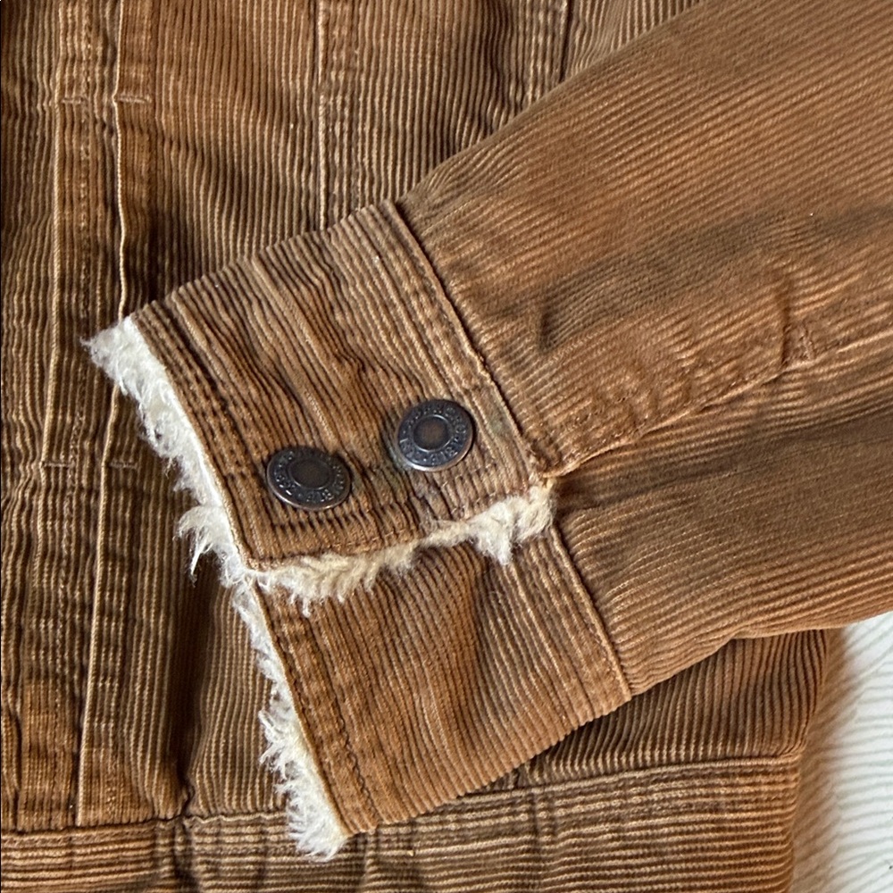Abercrombie & Fitch Cream Sherpa Jacket - Picture 4 of 9